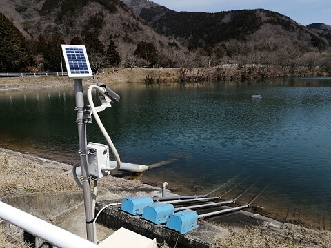 徳島県・美馬市・脇町土地改良区様　カメラ搭載ため池水位監視ソリューションを導入頂きました。 画像