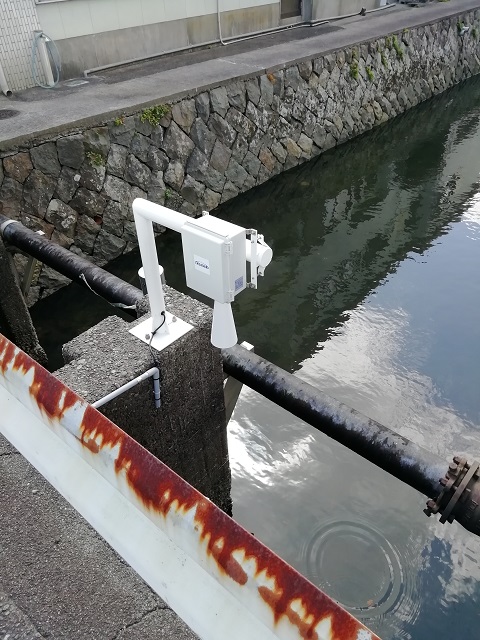 徳島県・美波町様　日和佐地区寺込川河口付近IoT河川水位監視センサー設置 画像