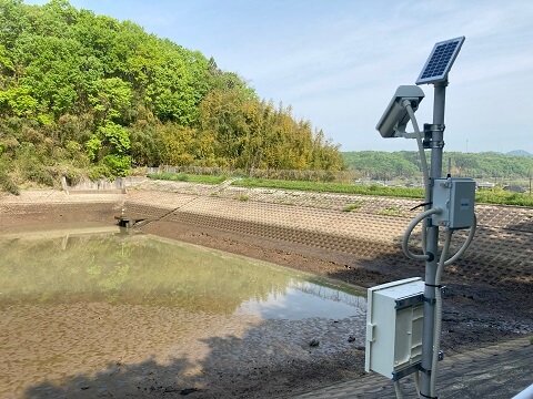 兵庫県加東市・農地整備課様　カメラ搭載ため池水位監視システムを設置させて頂きました。 画像